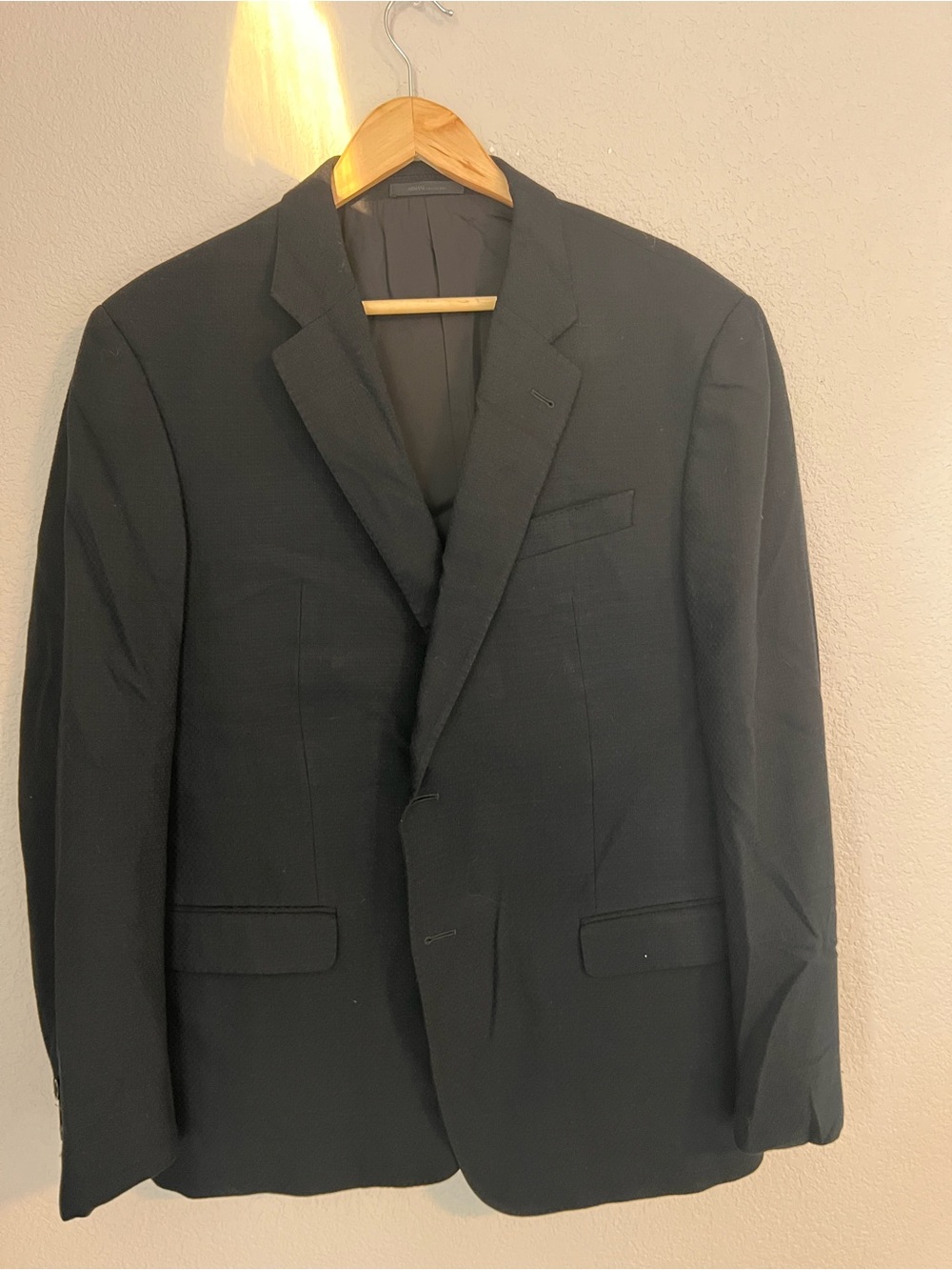 Armani Collezioni Black Men's Two-Button Sport Coat